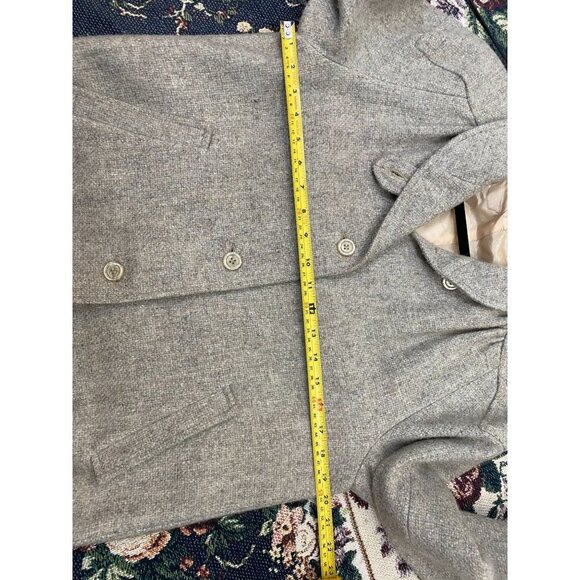 Vintage Macys Pure Wool Cream Jacket Womens 8 Zip Fall Neutral Winter Cozy - Picture 5 of 16